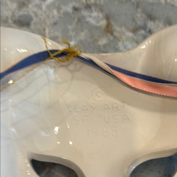 Vintage Clay Wall Art Fantasy Marti Gras Decorative Mask 1988 - Picture 7 of 9